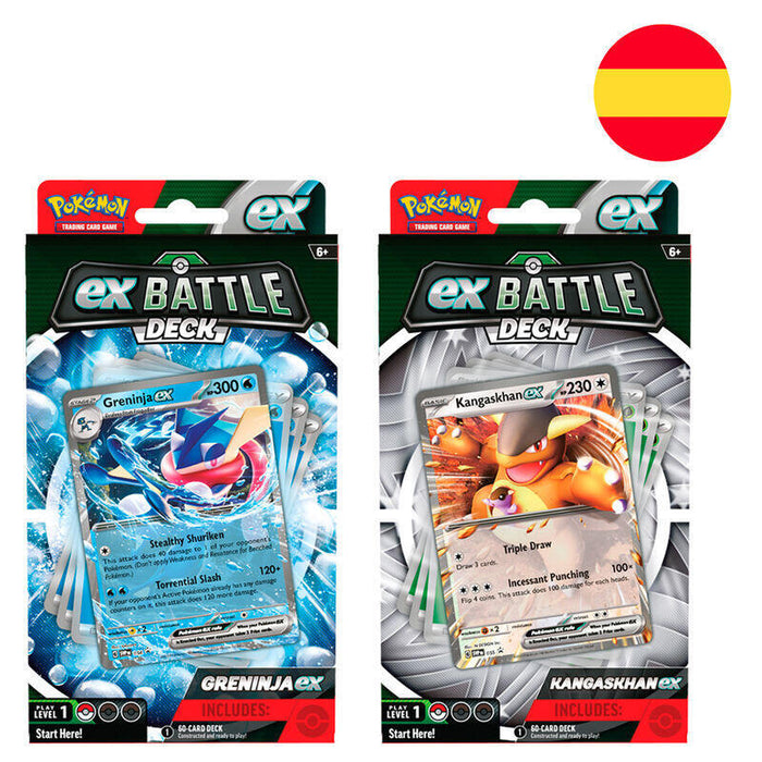 Pack De 6 Unidades - Baraja Juego Cartas Coleccionables Greninja & Kangaskhan Pokemon Español