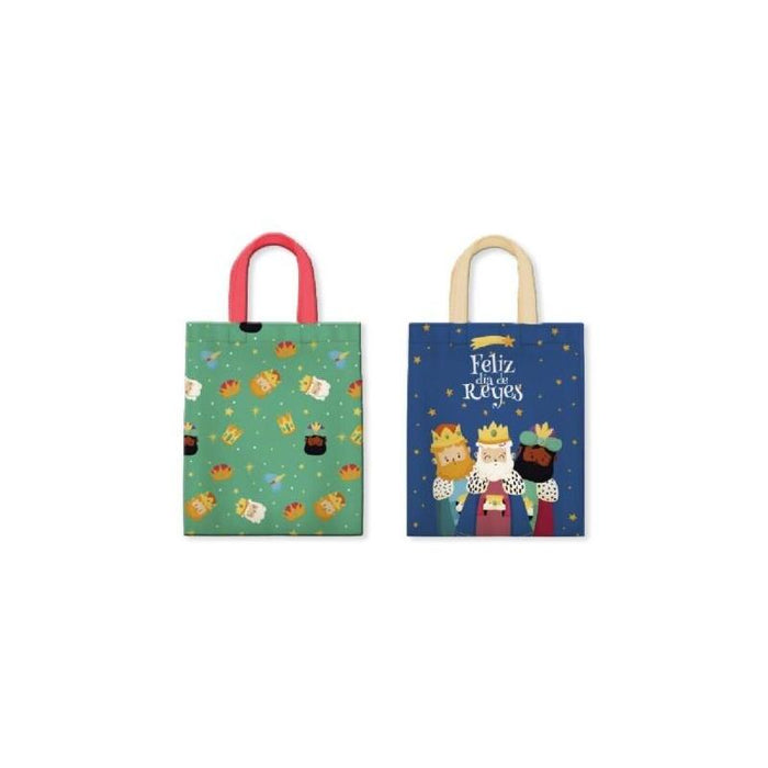 Pack De 6 Unidades Bismark Bolsa Canvas Carton Reyes Magos - Medidas 38x41cm - 2 Diseños