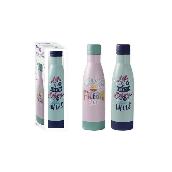 Pack De 6 Unidades Bismark Botella Termica 500ml - Aislamiento De Vacio De Doble Pared - Tapon Hermetico - 2 Modelos