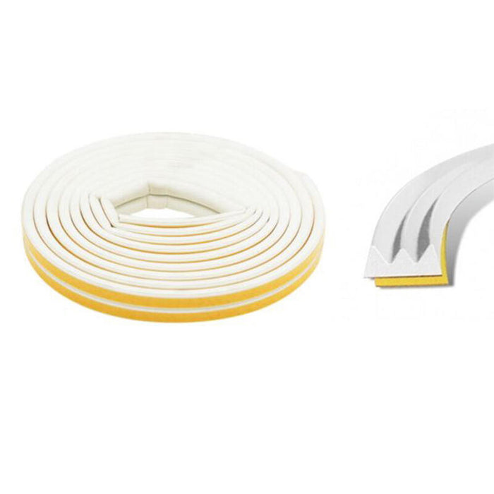 Pack De 6 Unidades - Burlete Caucho Tipo E Blanco 6m X 9mm