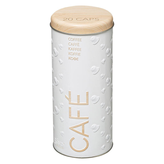 Pack De 6 Unidades - Caja Metalica Para Capsulas De Cafe Modelo Scandi Nature