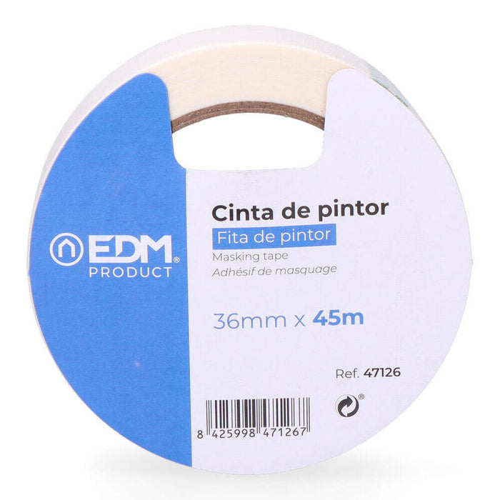 Pack De 6 Unidades - Cinta De Pintor 45m X 36mm Edm "Kreep"