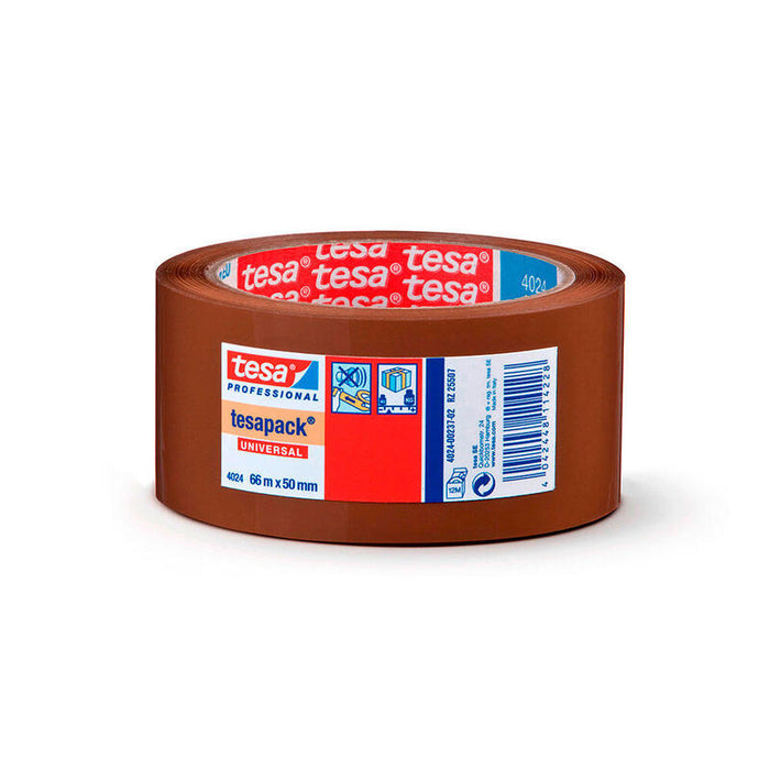 Pack De 6 Unidades - Cinta Embalaje Poliolefina Marron 66m X 50mm 4024 Tesa