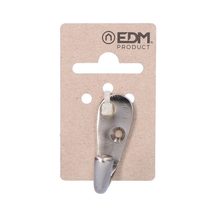 Pack De 6 Unidades - Colgador Sencillo Laton Niquel Mate Edm