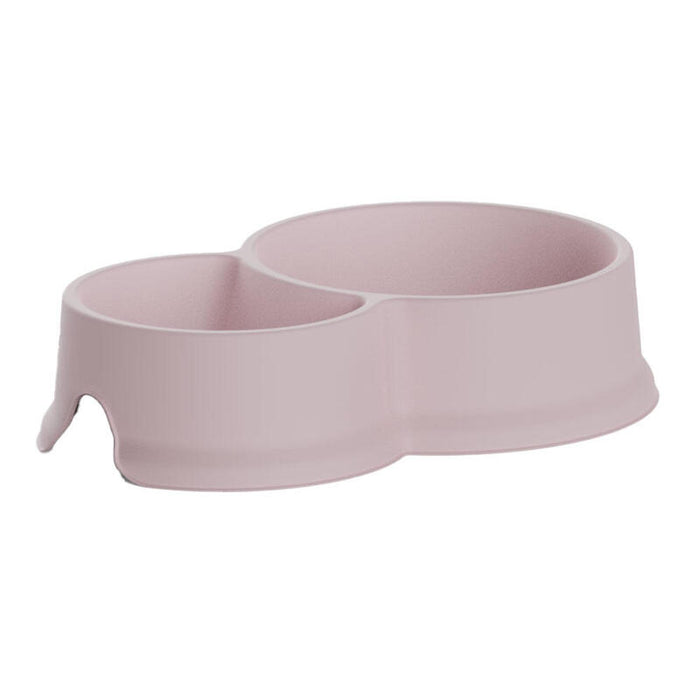 Pack De 6 Unidades - Comedero Doble De Capacidad 0,3 Y 0,65l Color Rosa 20144 Ros Plastiken