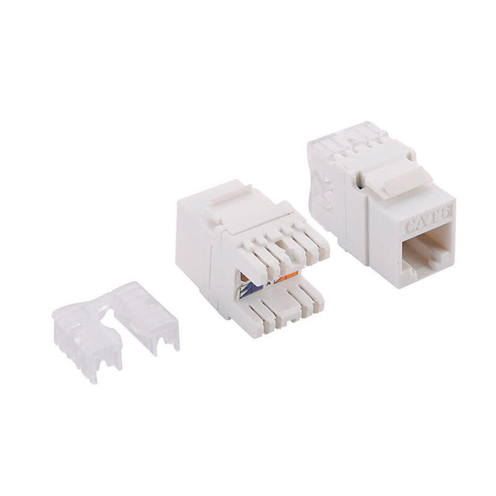 Pack De 6 Unidades - Conector Hembra Rj45 Utp Cat.6 Keystone, Punch-Down 180°