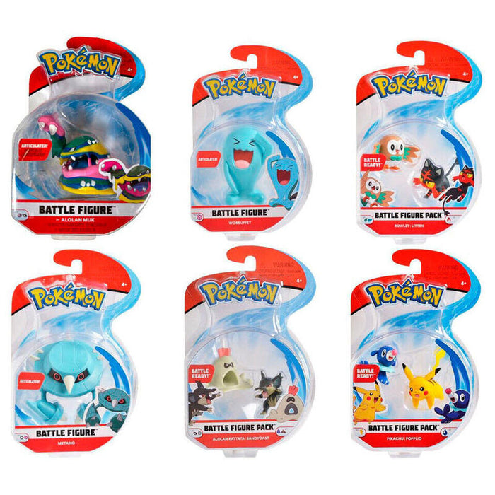 Pack De 6 Unidades - Figura Battle Pokemon 5cm Surtido