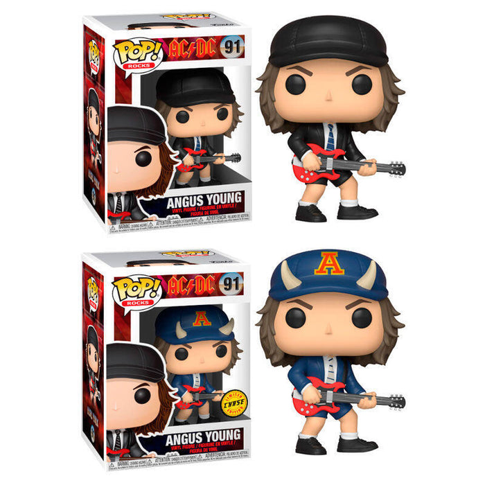 Pack De 6 Unidades - Figura Pop Ac/Dc Angus Young 5 + 1 Chase