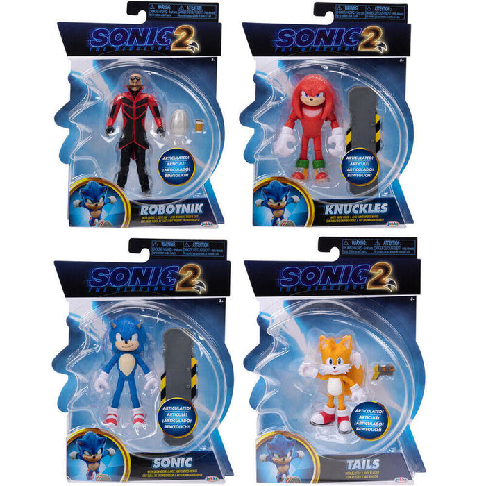 Pack De 6 Unidades - Figura Sonic 2 Sonic The Hedgehog 10cm Surtido