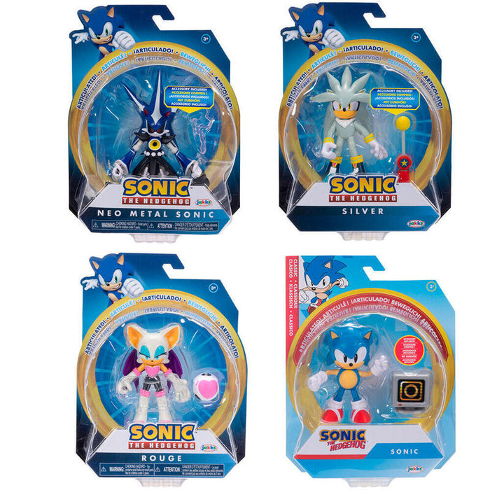 Pack De 6 Unidades - Figura Wave 17 Sonic The Hedgehog 10cm Surtido