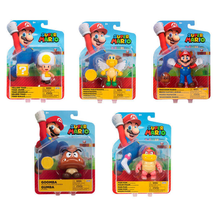 Pack De 6 Unidades - Figura Wave 39 Super Mario Bros 10cm Surtido