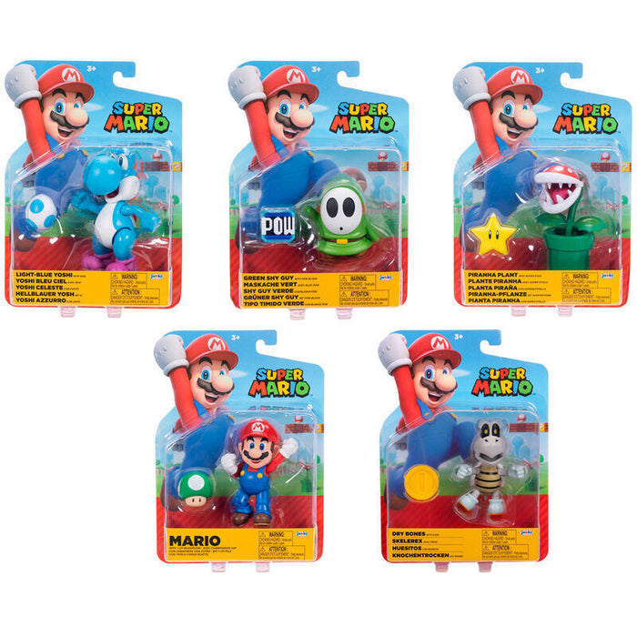 Pack De 6 Unidades - Figura Wave 40 Super Mario Bros 10cm Surtido