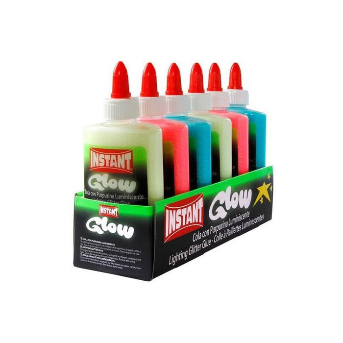 Pack De 6 Unidades Instant Cola Glow Con Purpurina Luminiscente Botella 147ml C/Surtidos