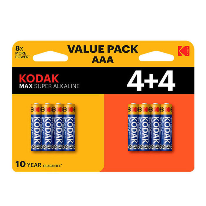Pack De 6 Unidades Kodak Max Pila Alcalina Aaa Lr03 Blister 4+4