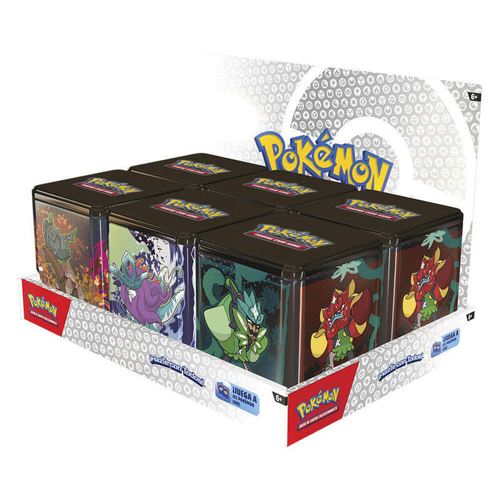 Pack De 6 Unidades - Lata Juego Cartas Coleccionables Pokemon Español Surtido