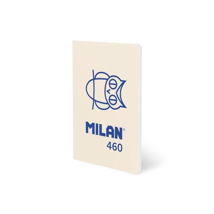 Pack De 6 Unidades Milan Libreta Grapada A5 24h Papel Blanco 95gr Línea 7mm Colección 460 Since 1918 Beige