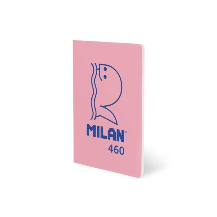Pack De 6 Unidades Milan Libreta Grapada A5 24h Papel Blanco 95gr Línea 7mm Colección 460 Since 1918 Rosa