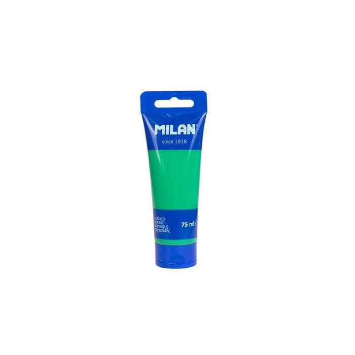 Pack De 6 Unidades Milan Tubo De Pintura Acrilica 75ml - Pigmentos De Alta Calidad - Mezclable - Color Verde