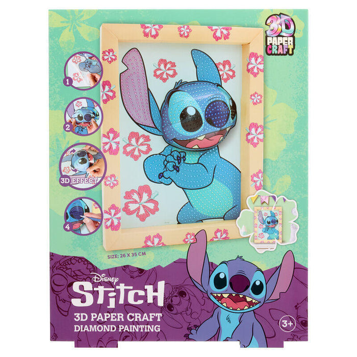 Pack De 6 Unidades - Mosaico Diamante Craft 3d Stitch Disney