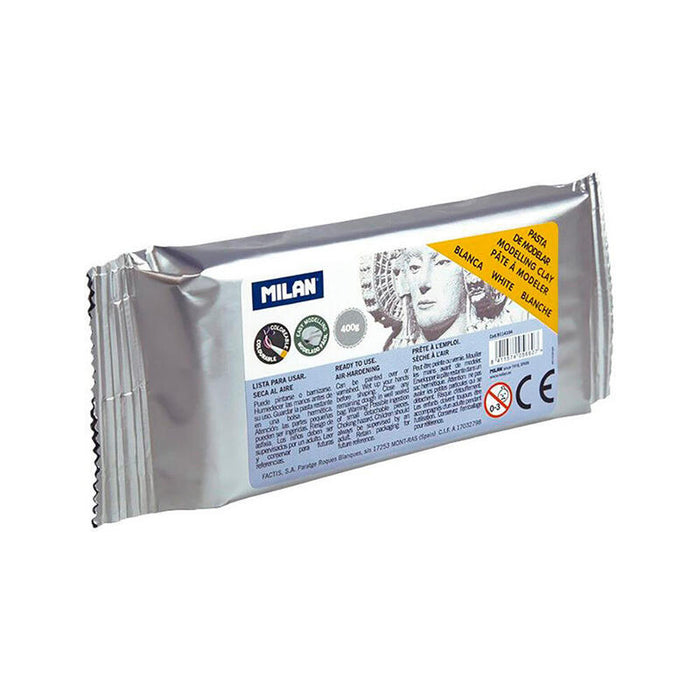 Pack De 6 Unidades - Pasta Para Modelar Blanca 400g Milan