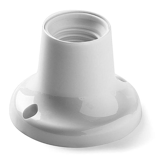 Pack De 6 Unidades - Portalámparas Superficie Zócalo Recto E27 Blanco