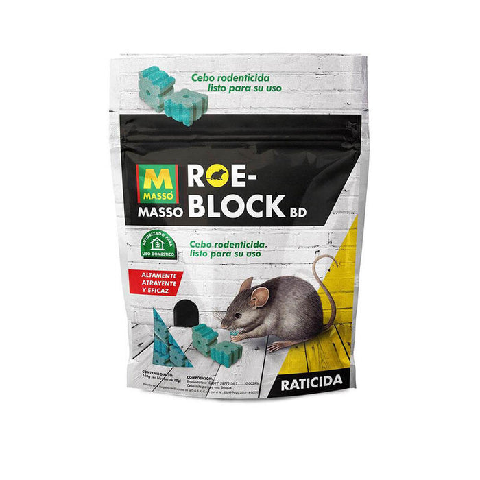 Pack De 6 Unidades - Roe-Block 100g Raticida 231533 Massó