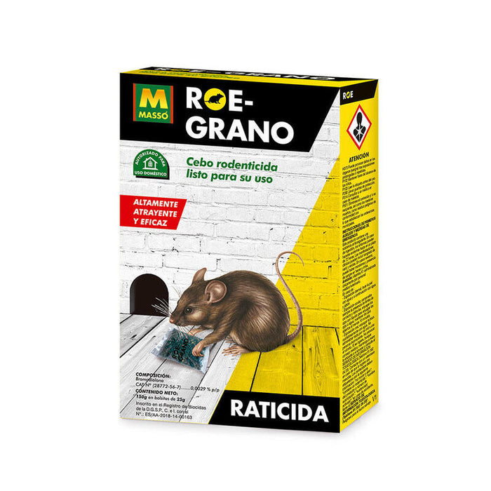 Pack De 6 Unidades - Roe-Grano 150g Raticida 231532 Massó