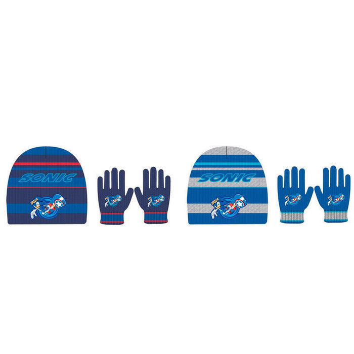 Pack De 6 Unidades - Set Gorro Y Guantes Sonic The Hedgehog Infantil Surtido