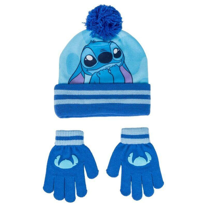 Pack De 6 Unidades - Set Gorro Y Guantes Stitch Disney
