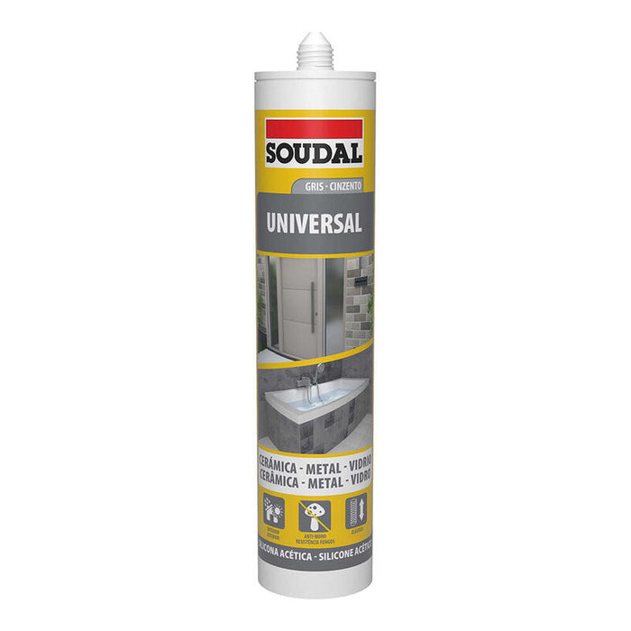 Pack De 6 Unidades - Silicona Universal Gris 280ml 115927 Soudal