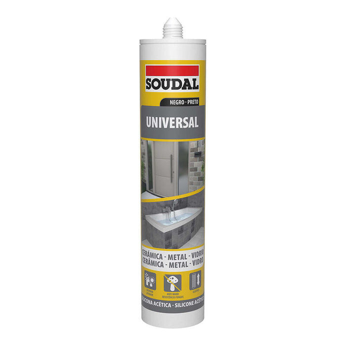Pack De 6 Unidades - Silicona Universal Negra 280ml 115926 Soudal