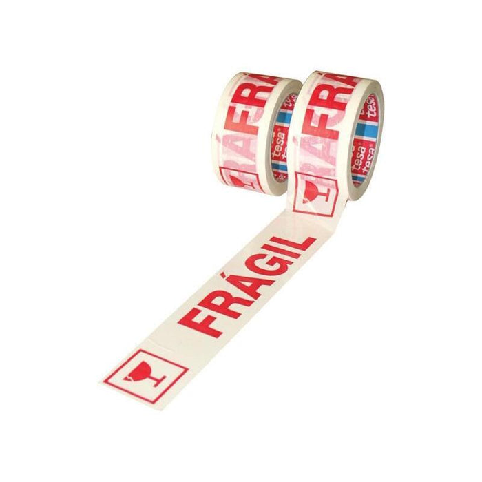Pack De 6 Unidades Tesa Cinta De Embalaje Tesapack Impreso "Fragil" 66mx50mm