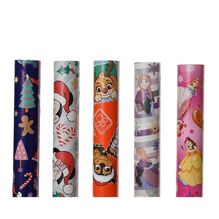 Pack De 60 Unidades - Papel De Regalo Disney Con Motivos Navideños, Colores Surtidos