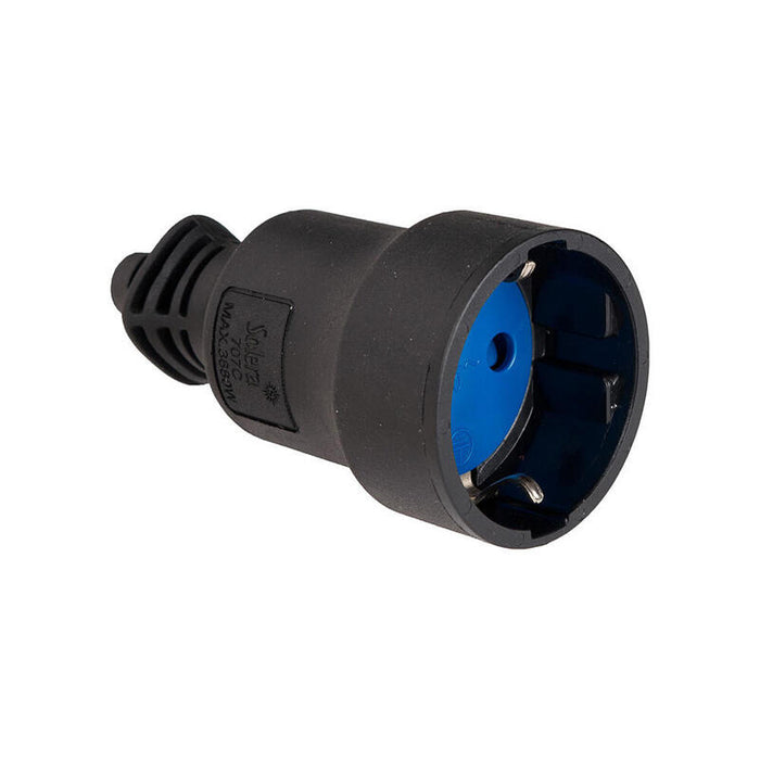 Pack De 7 Unidades - Base Aerea Caucho 16a 250v T/Tl 4,8mm Negra (Retractilado) Solera 707c