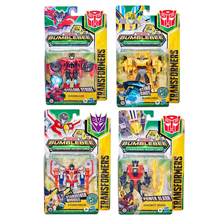 Pack De 8 Unidades - Figura Cyberverse Adventures Transformers 12cm Surtido