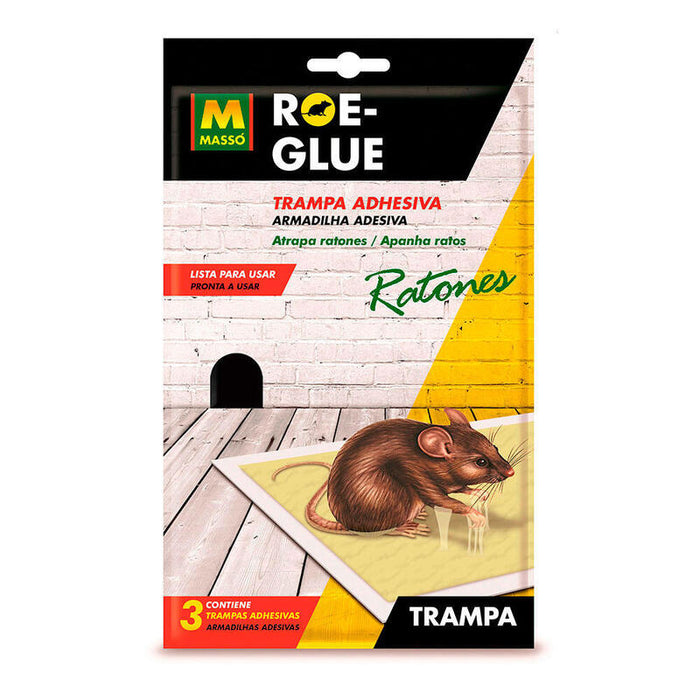 Pack De 9 Unidades - Roe-Glue Trampa Adhesiva Para Ratones 3 Unid. 231185 Massó