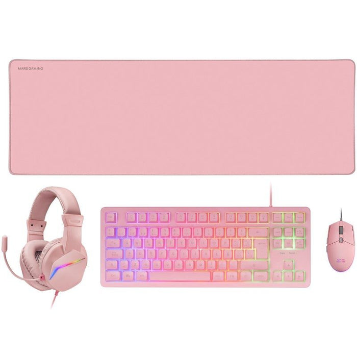 Pack Gaming Mars Gaming Mcp-Rgb3p Teclado Rgb + Ratón Óptico + Alfombrilla Xxl + Auriculares