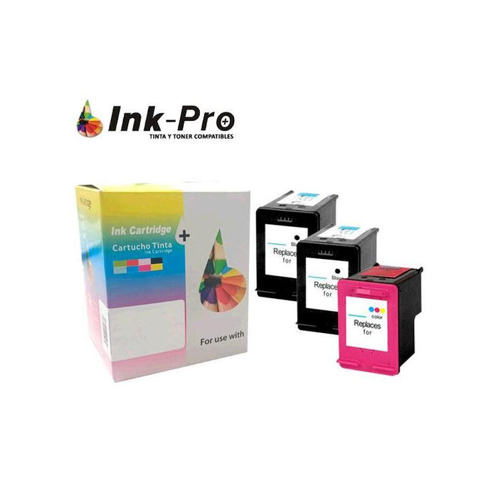Pack Tintas Inkpro Hp N303 Xl Remanufacturado (Eu)  (Muestra Nivel De Tinta) 2x Bk / 1x Cmy