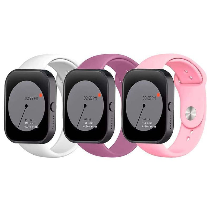 Pack X3 Correa Silicona Elgance Para Cmf By Nothing Watch Pro 22mm Blanco, Violeta Y Rosa