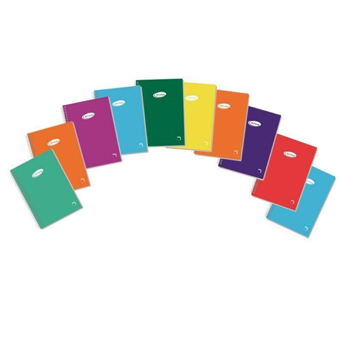 Pacsa Cuaderno Basic 80 Hojas 4x4 Tapas Cartón Folio 60gr Colores Surtido -10u-