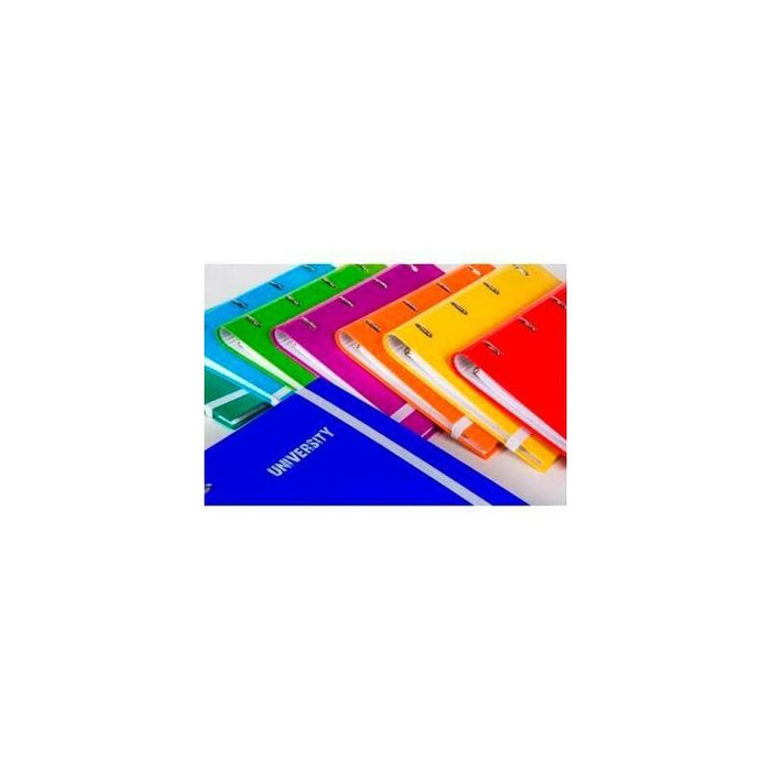 Pacsa Exclusive Carpeblock Carpeta Anillas 4x35mm Con Cierre De Goma A4 5x5 + Greca