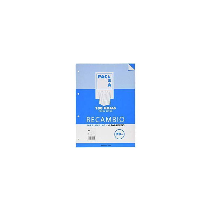 Pacsa Recambio 4 Taladros 100 Hojas 70gr 4x4 A4