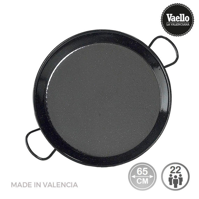 Paellera Tradicional Acero Esmaltado Ø60cm (20 Personas). Vaello