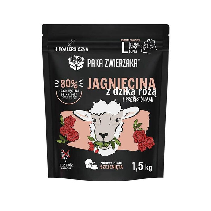 Paka Zwierzaka Puppy Lamb With Wild Rose L - Alimento Seco Para Perros - 1,5kg