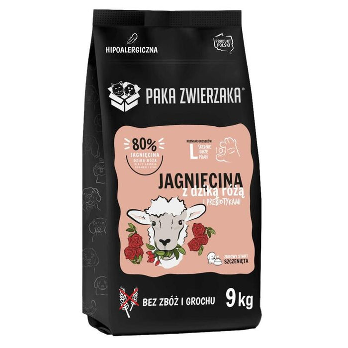 Paka Zwierzaka Puppy Lamb With Wild Rose L - Alimento Seco Para Perros - 9kg