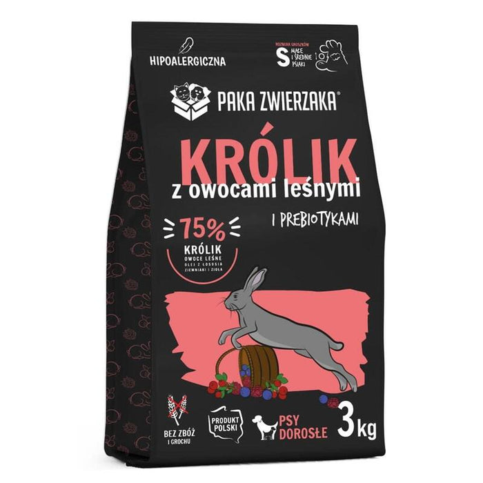 Paka Zwierzaka Rabbit With Forest Fruits S - Alimento Seco Para Perros - 3kg