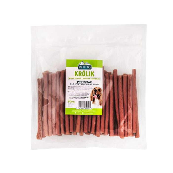 Palitos De Conejo Pequeños Y Suaves - Una Delicia Para Perros - 500g