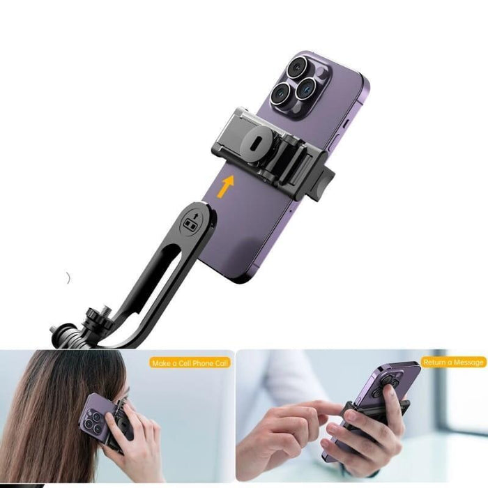 Palo Selfie C13d Con Led, Trípode Extensible 1.35m Para Móviles Y Cámaras - Con Mando Inalámbrico Negro