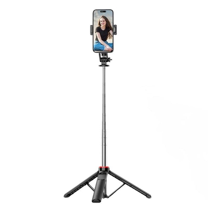 Palo Selfie C13d Con Led, Trípode Extensible 1.35m Para Móviles Y Cámaras - Con Mando Inalámbrico Negro