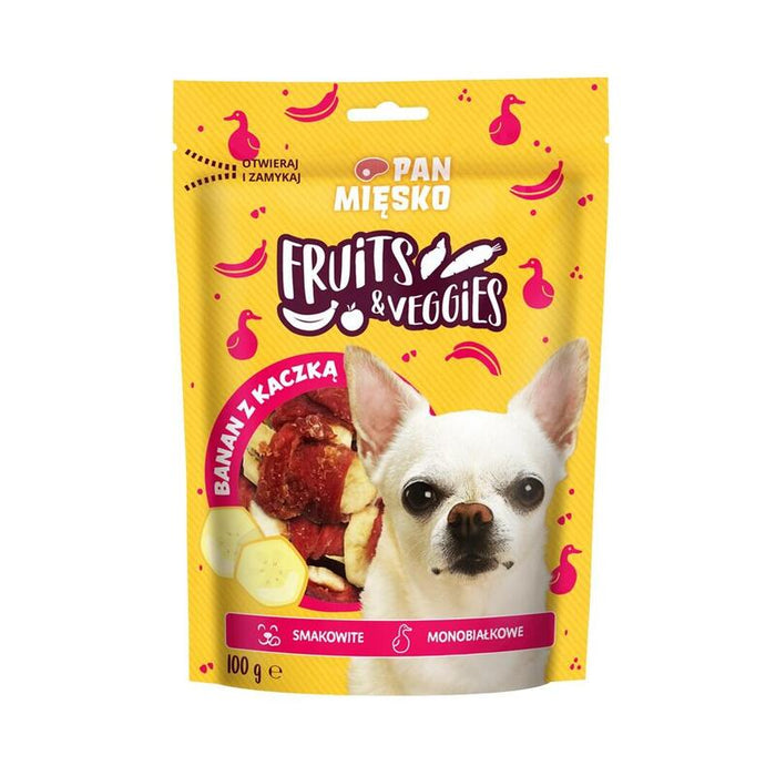 Pan Miesko Fruits & Veggies Banan Z Kaczka Przysmak Para Perro 100g